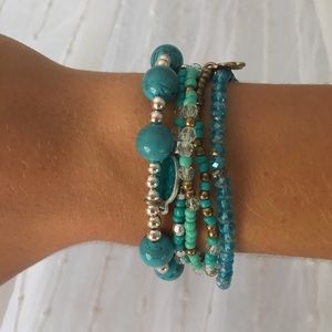 5 beaded bracelets